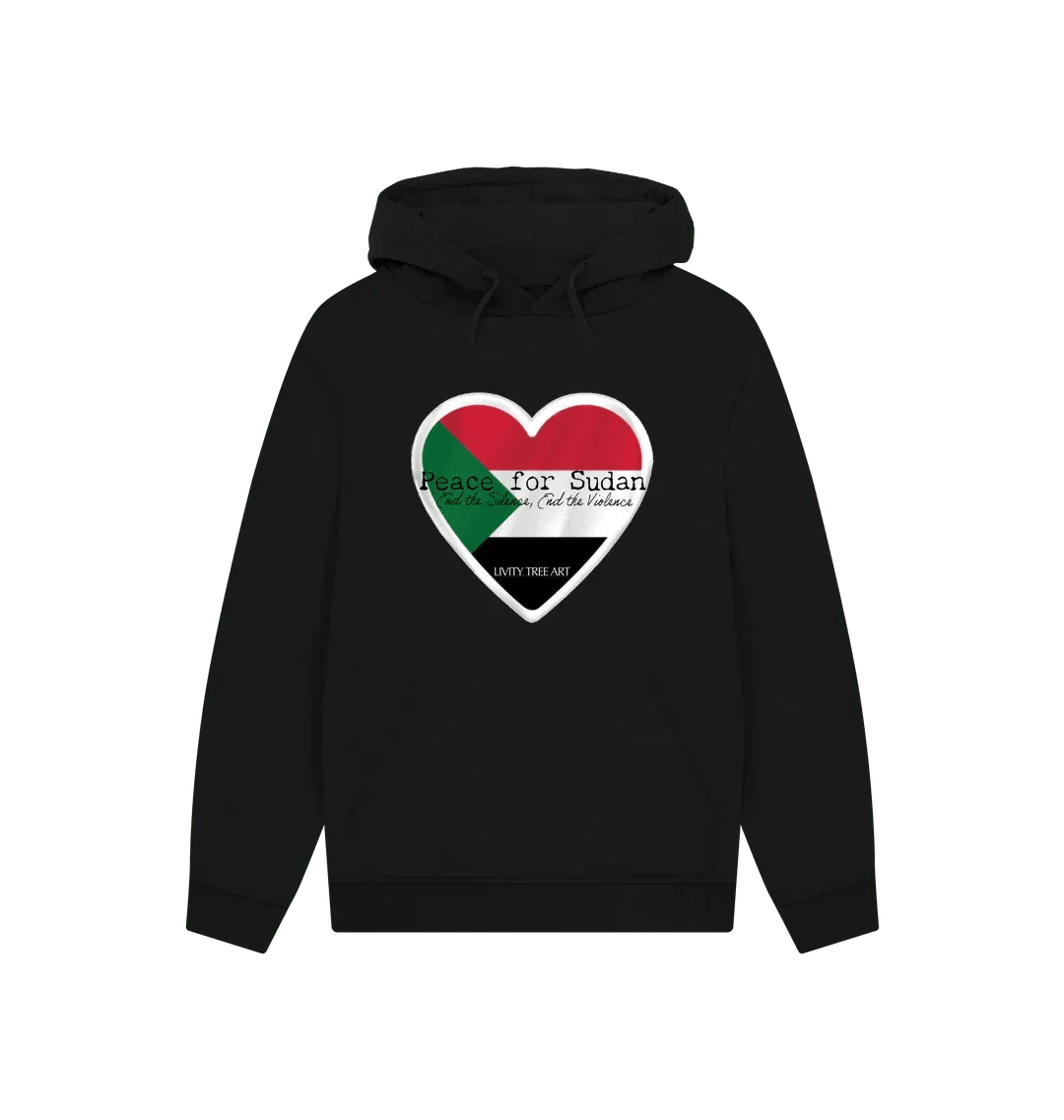 Peace for Sudan Unisex Kangaroo Pocket Hoody - Livity Tree Art