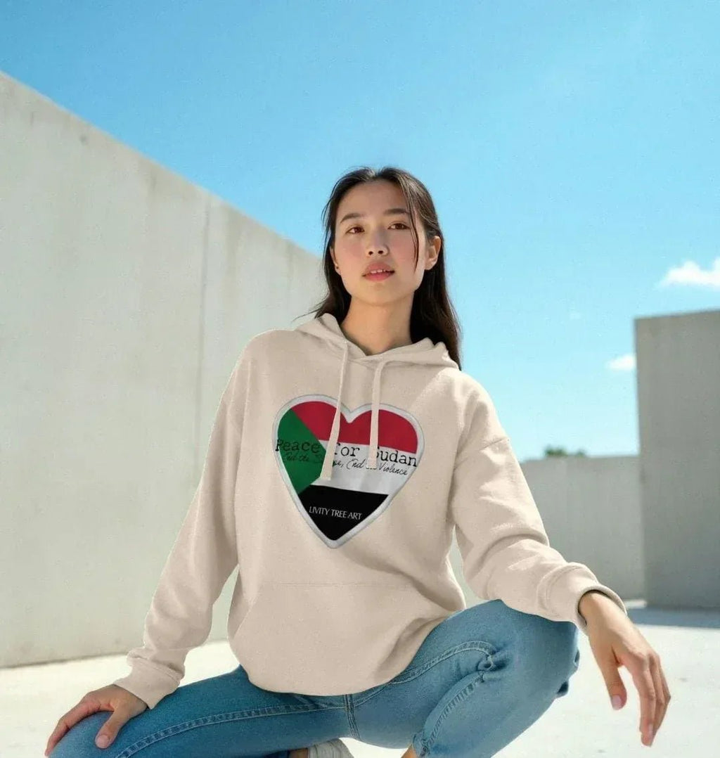 Peace for Sudan Unisex Kangaroo Pocket Hoody - Livity Tree Art