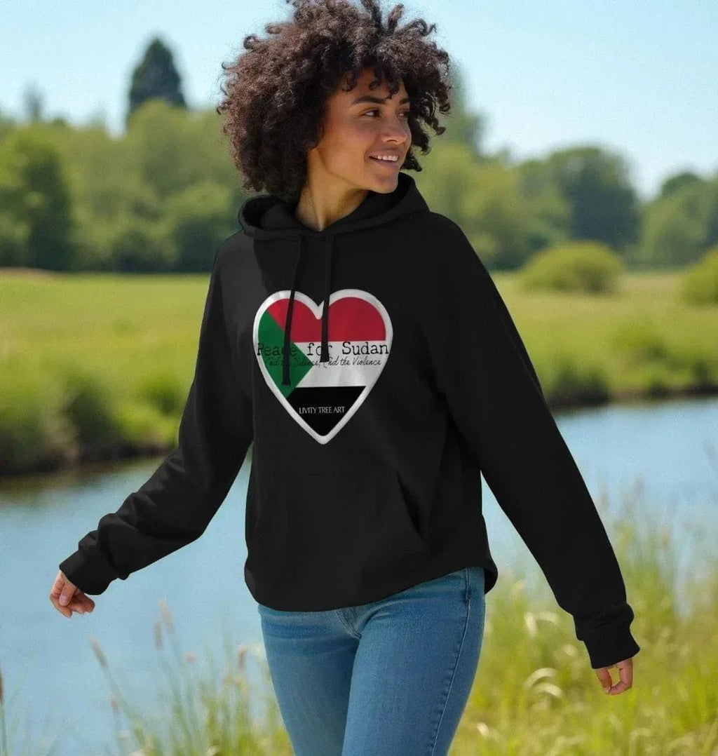 Peace for Sudan Unisex Kangaroo Pocket Hoody - Livity Tree Art