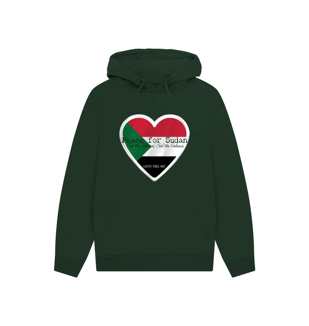 Peace for Sudan Unisex Kangaroo Pocket Hoody - Livity Tree Art