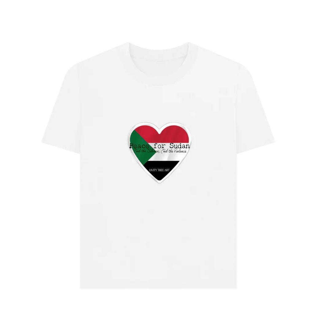 Peace for Sudan Woman's Plain T-shirt - Livity Tree Art