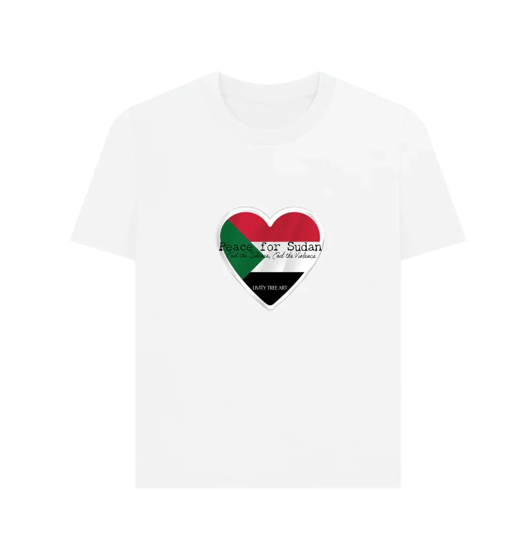 Peace for Sudan Woman's Plain T-shirt - Livity Tree Art