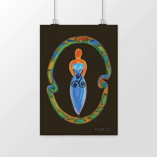 Aboriginal Spiral Goddess by Katherin Joyette - Museum Quality Print | Tree of Life Art - Tree of Life Art