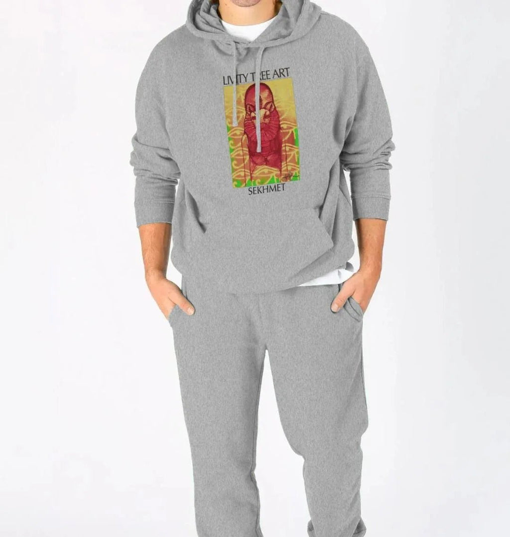 Rastafari Sekhmet Unisex Kangaroo Pocket Hoody - Livity Tree Art