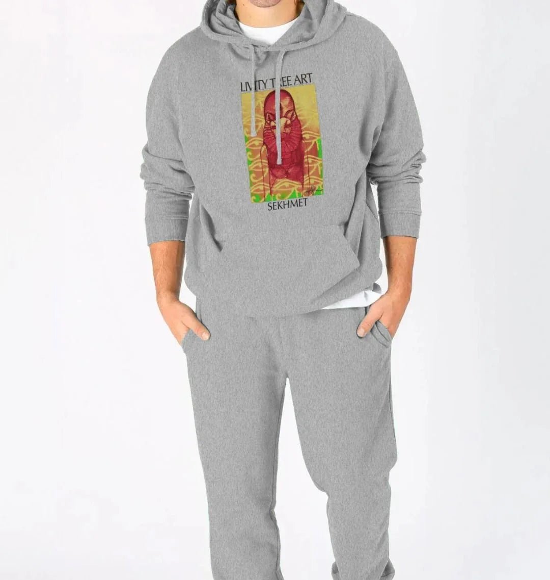 Rastafari Sekhmet Unisex Kangaroo Pocket Hoody - Livity Tree Art
