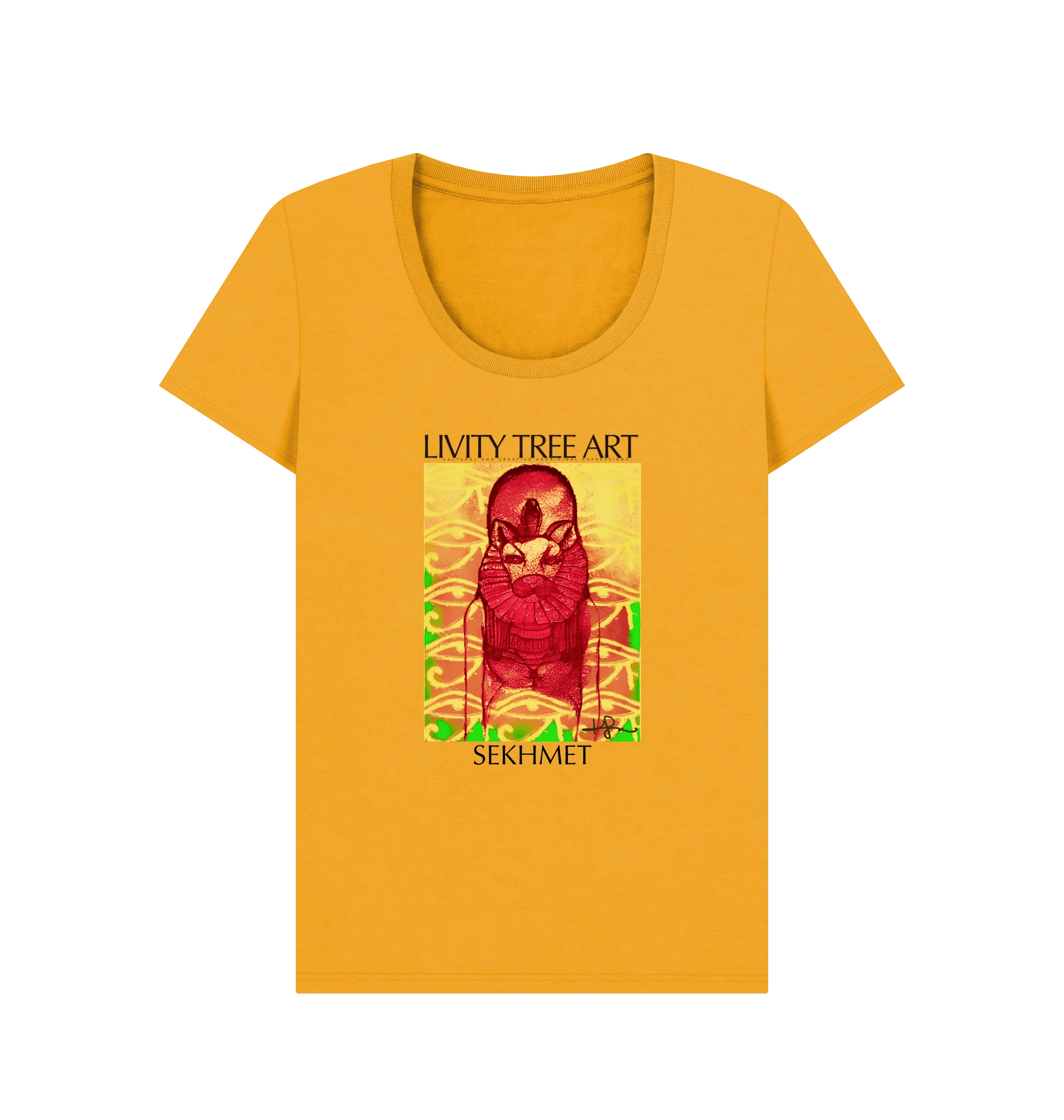 Rastafari Sekhmet Women's V-Neck T-shirt - Livity Tree Art