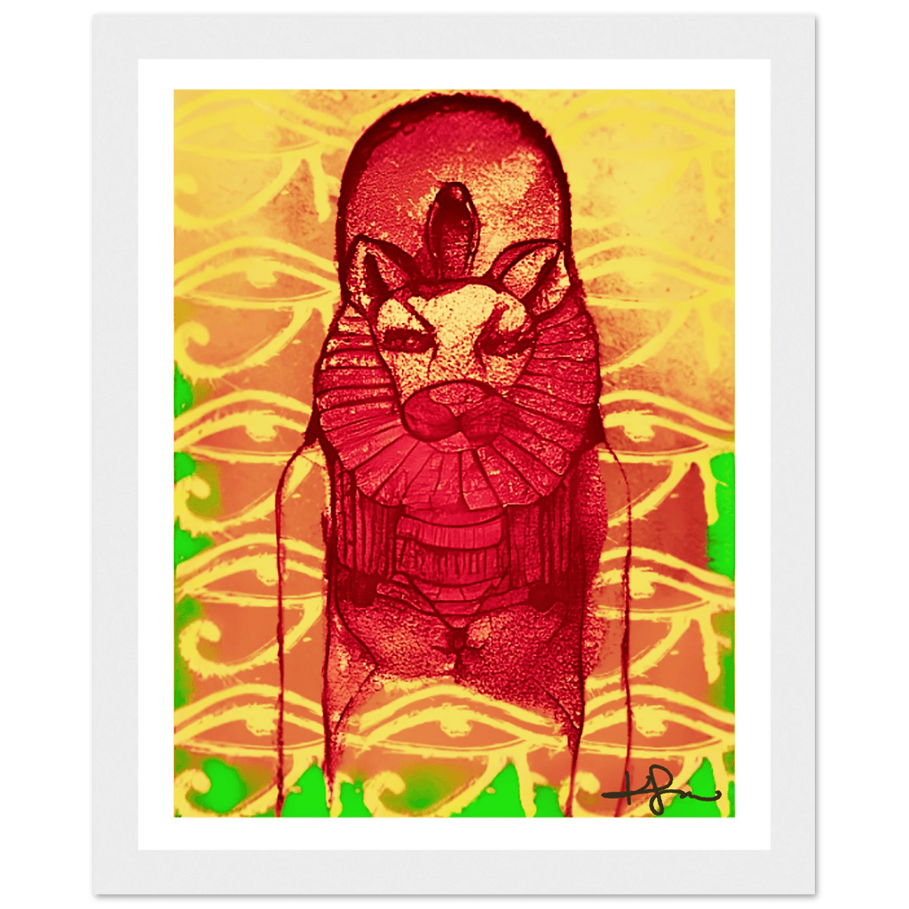 Rastafarian Sekhmet Fine Art Framed Poster - Livity Tree Art