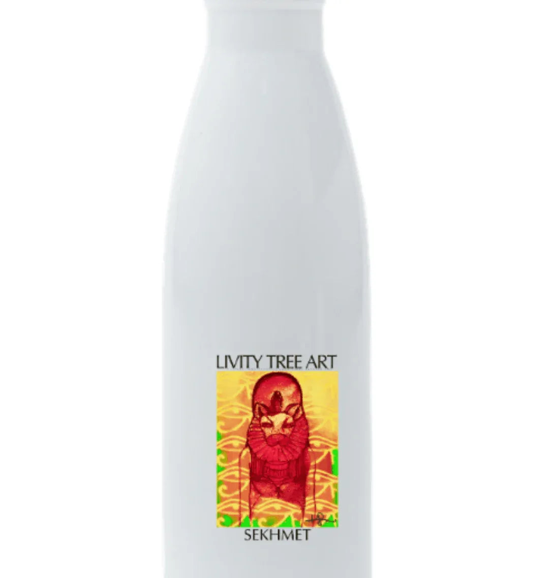 Rastafari Sekhmet Stainless Steel Bottle - Livity Tree Art