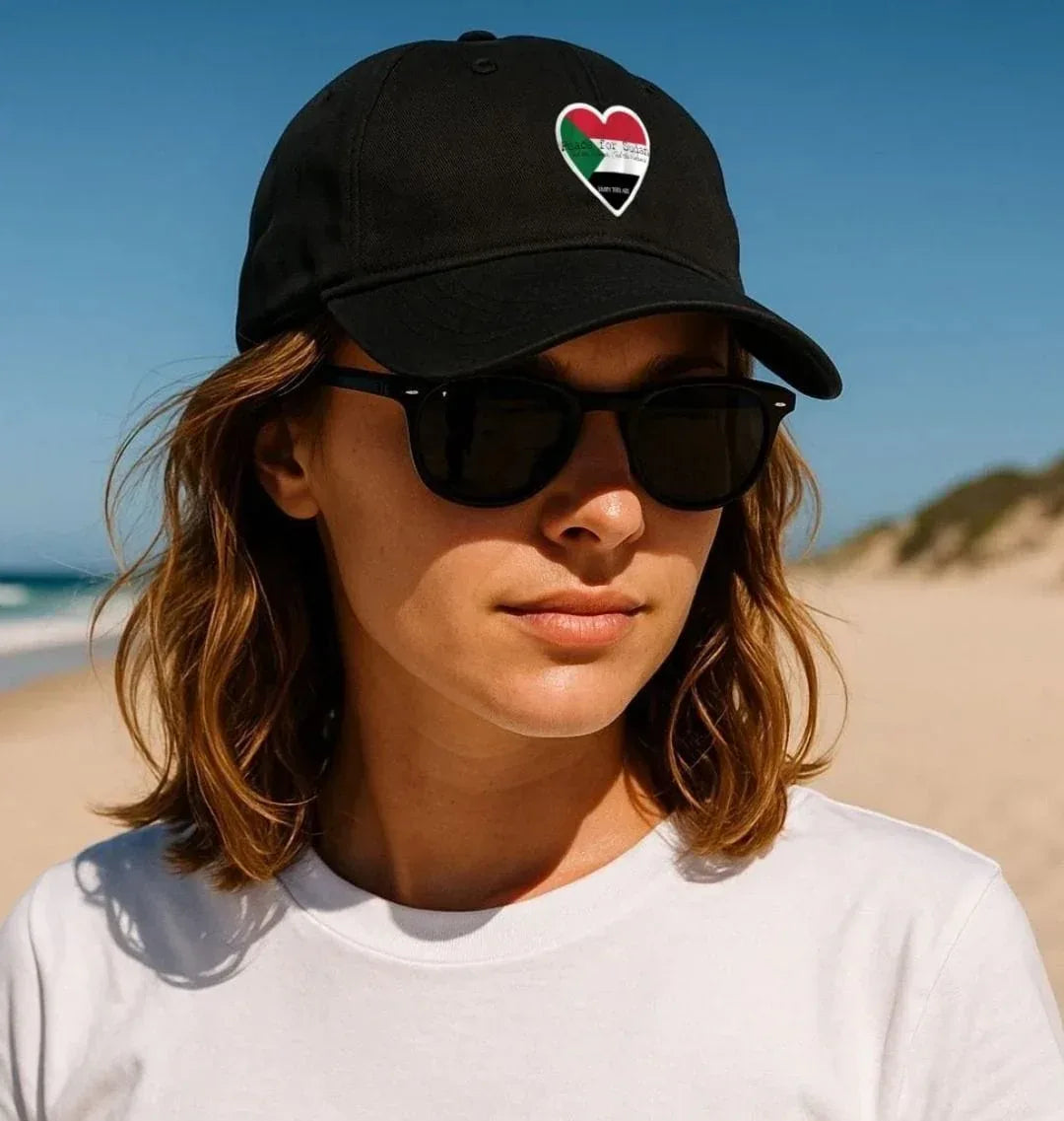 Peace for Sudan Organic Cotton Cap - Livity Tree Art