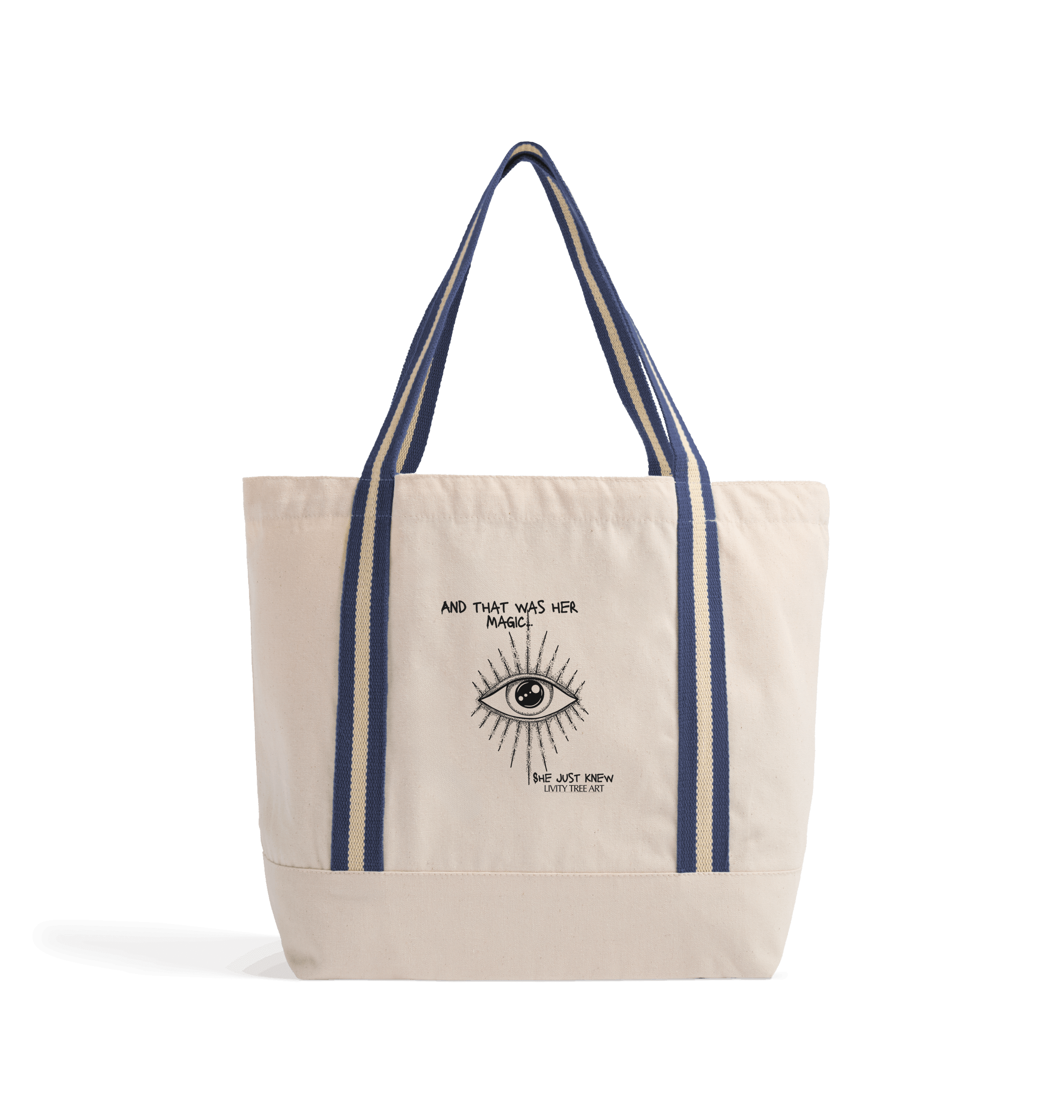 She Just Knew... Organic Beach Bag - Livity Tree Art