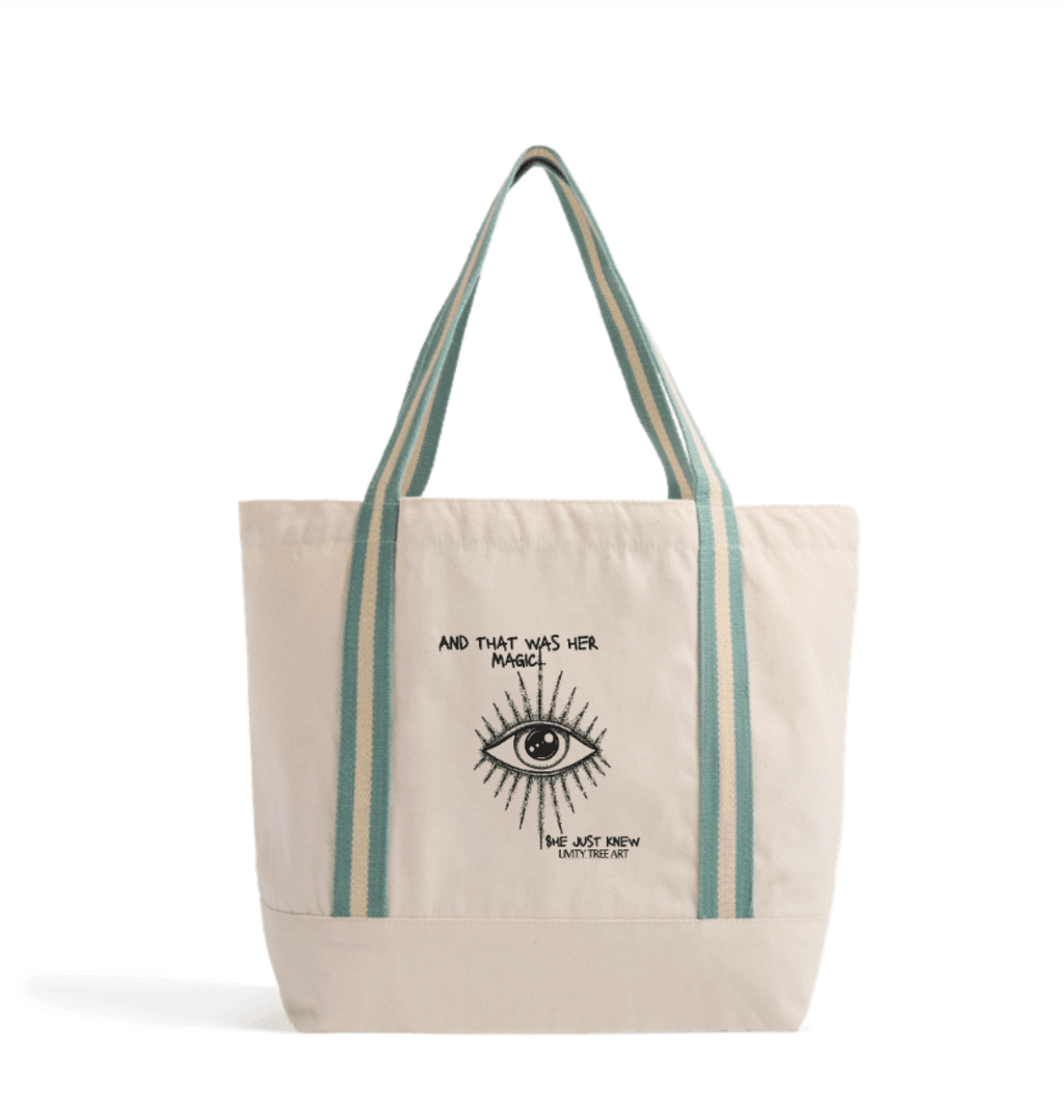She Just Knew... Organic Beach Bag - Livity Tree Art