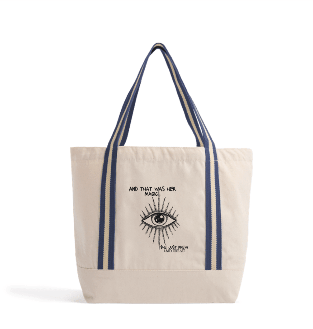 She Just Knew... Organic Beach Bag - Livity Tree Art