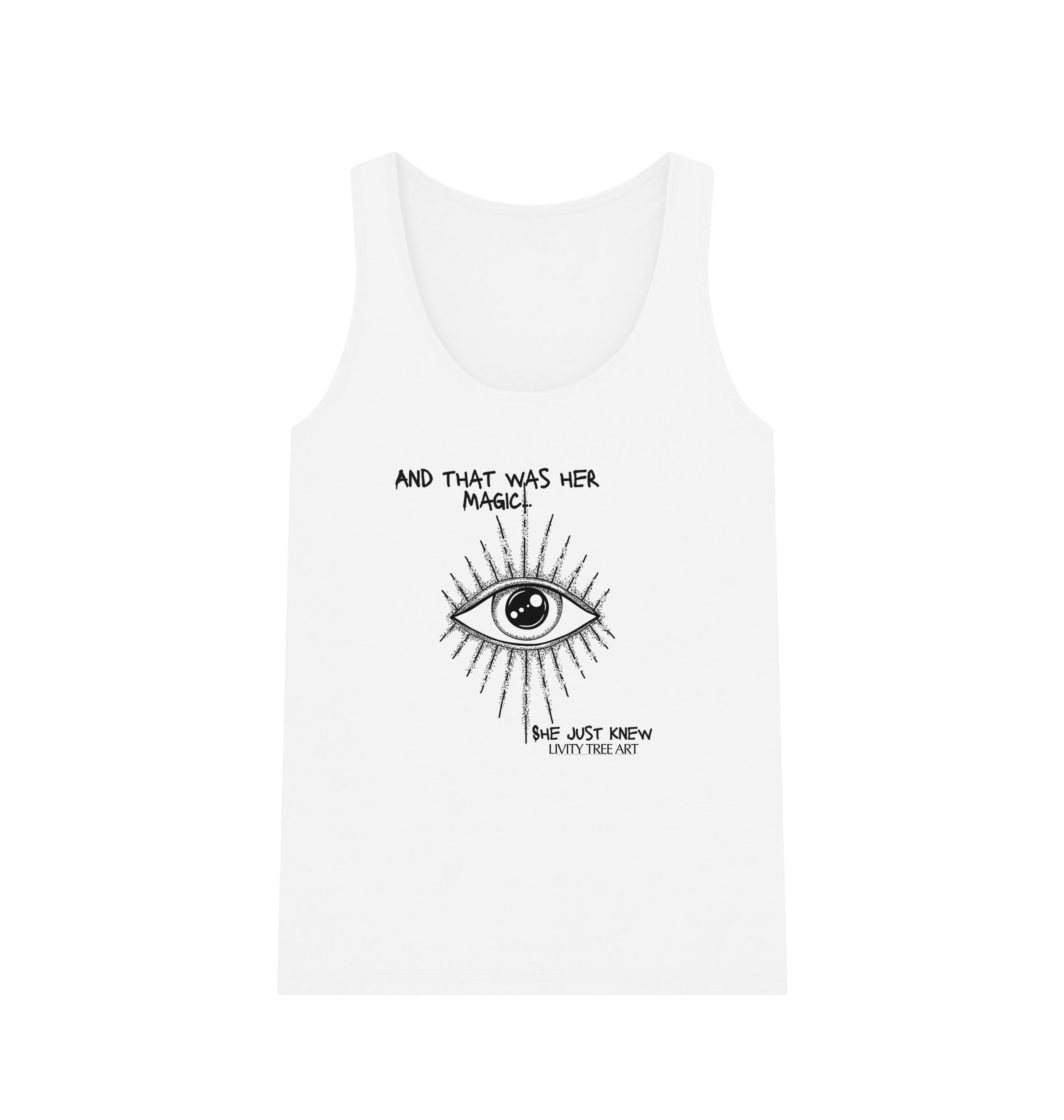 She Just Knew... Women's Organic Vest Top - Livity Tree Art