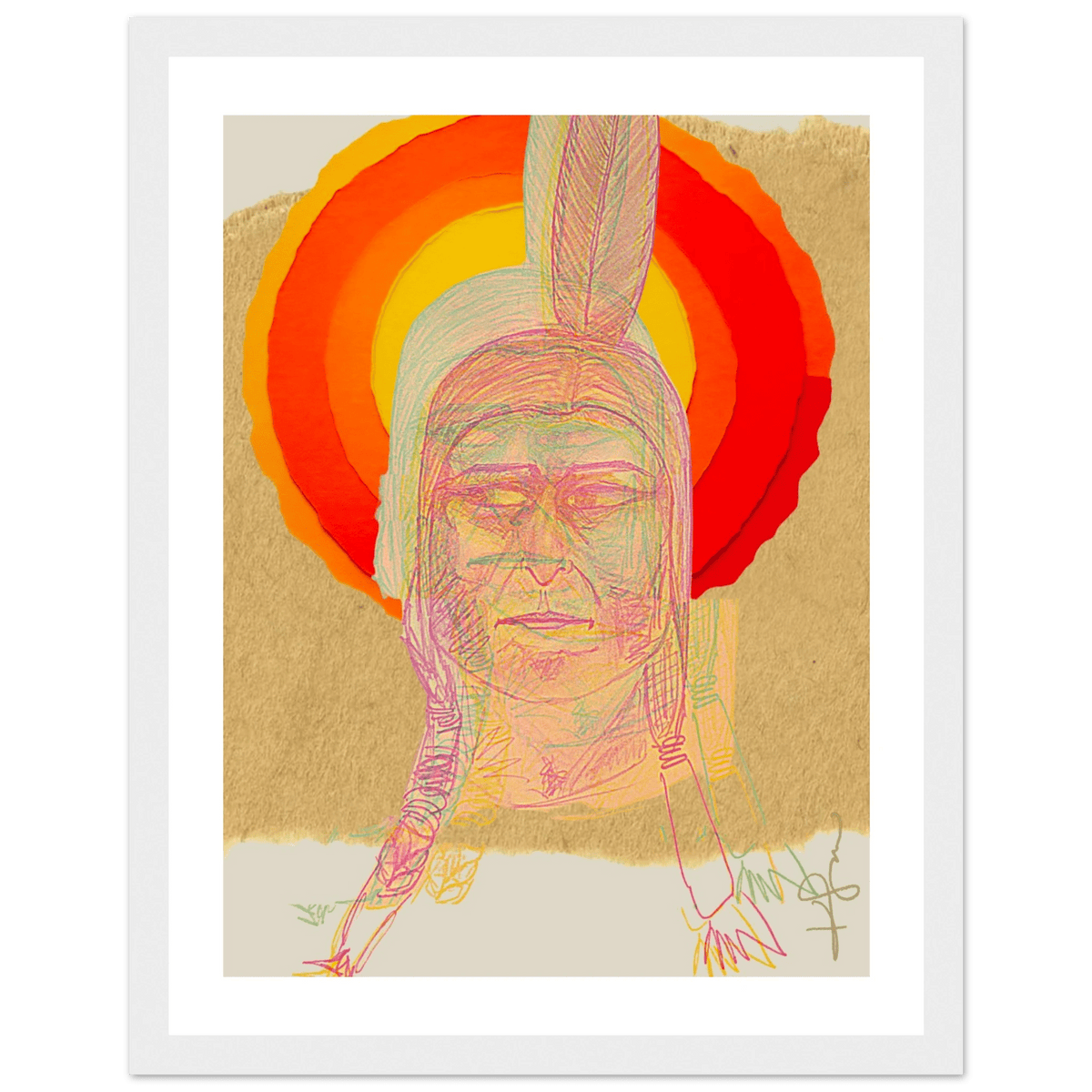 Sitting Bull, The Hunkpapa Lakota Holy Man Framed Poster - Livity Tree Art
