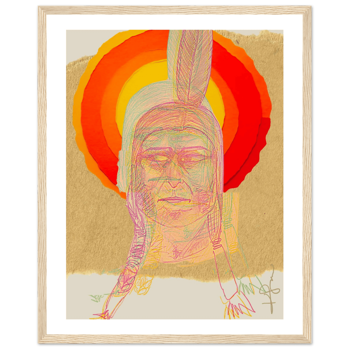 Sitting Bull, The Hunkpapa Lakota Holy Man Framed Poster - Livity Tree Art