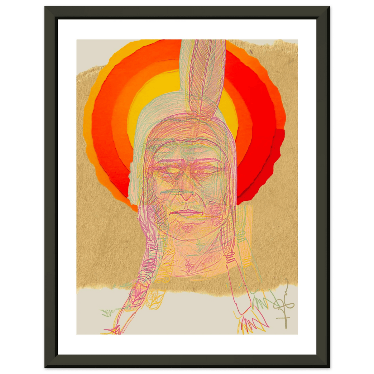 Sitting Bull, The Hunkpapa Lakota Holy Man Framed Poster - Livity Tree Art