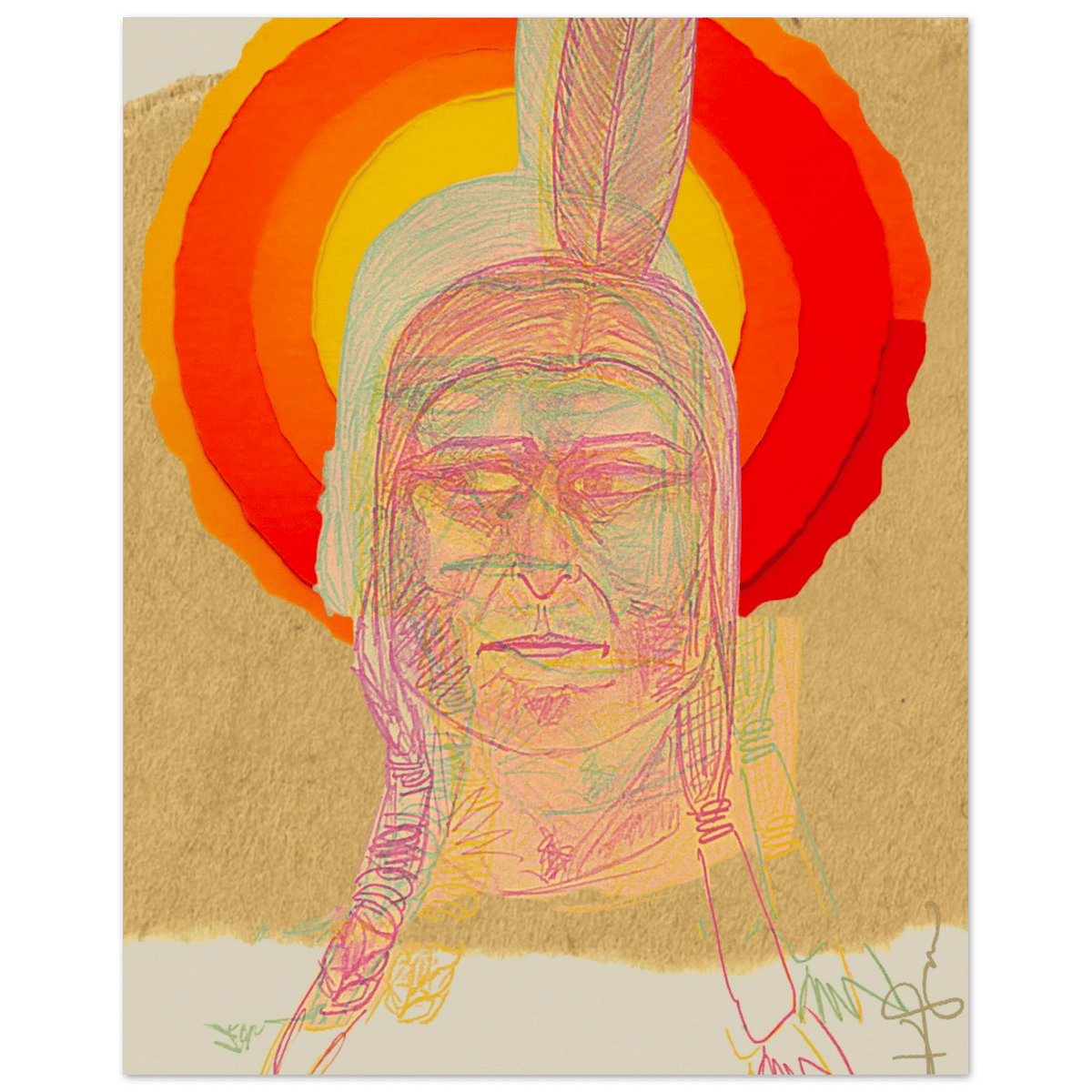 Sitting Bull, The Hunkpapa Lakota Holy Man Museum-Quality Matte Paper Poster - Livity Tree Art