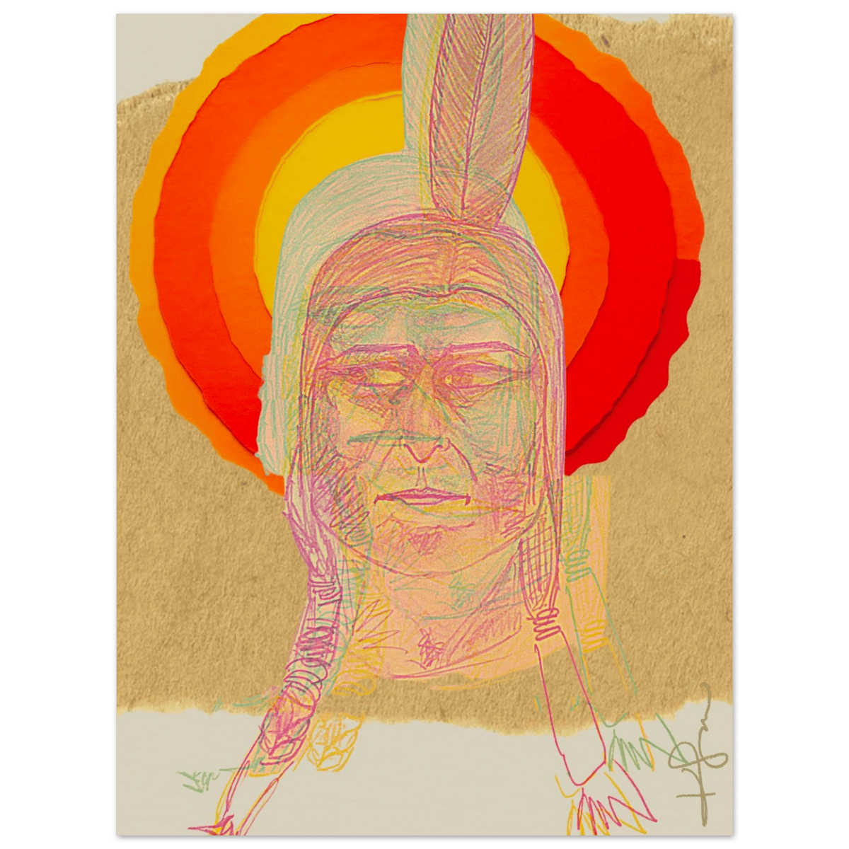 Sitting Bull, The Hunkpapa Lakota Holy Man Museum-Quality Matte Paper Poster - Livity Tree Art