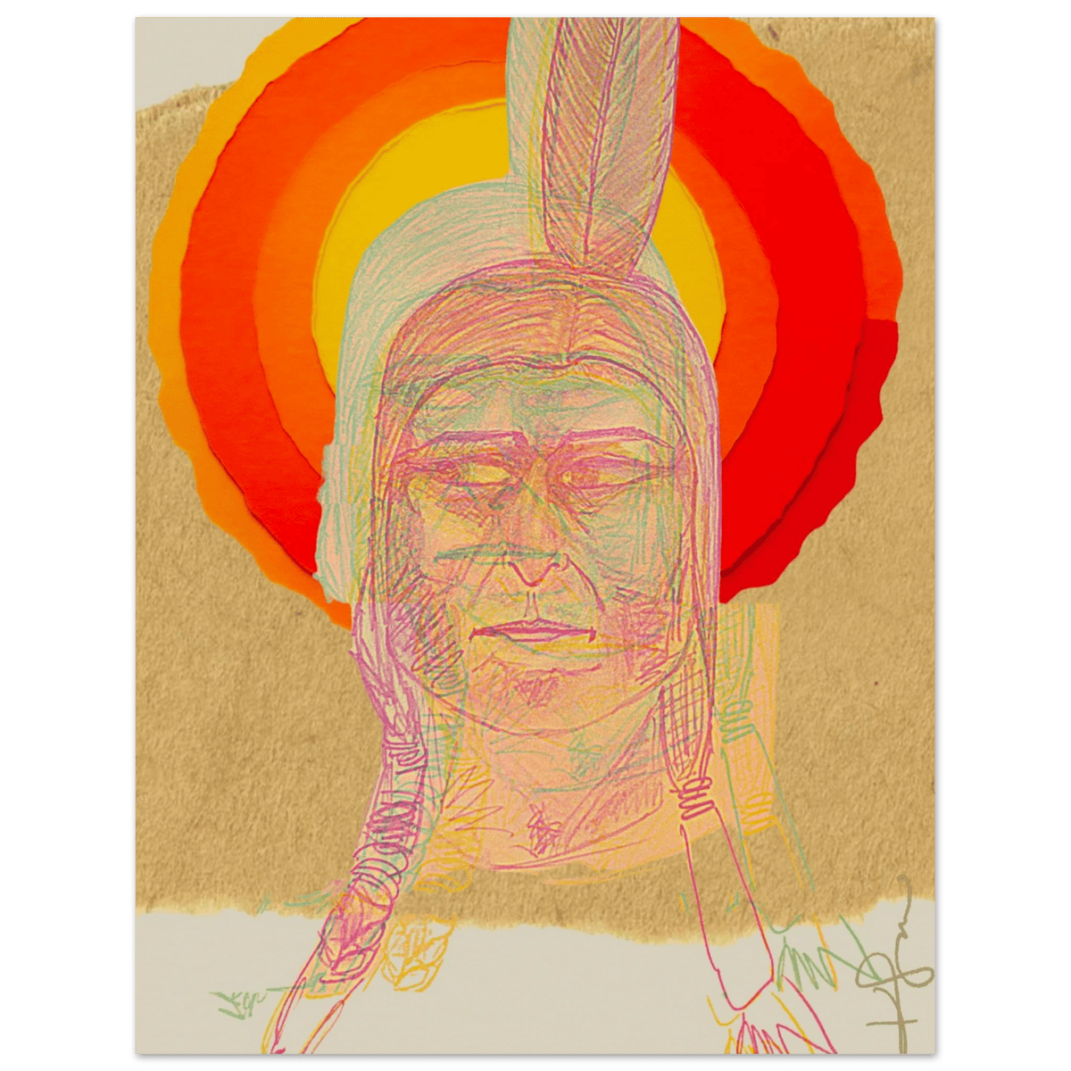 Sitting Bull, The Hunkpapa Lakota Holy Man Museum-Quality Matte Paper Poster - Livity Tree Art