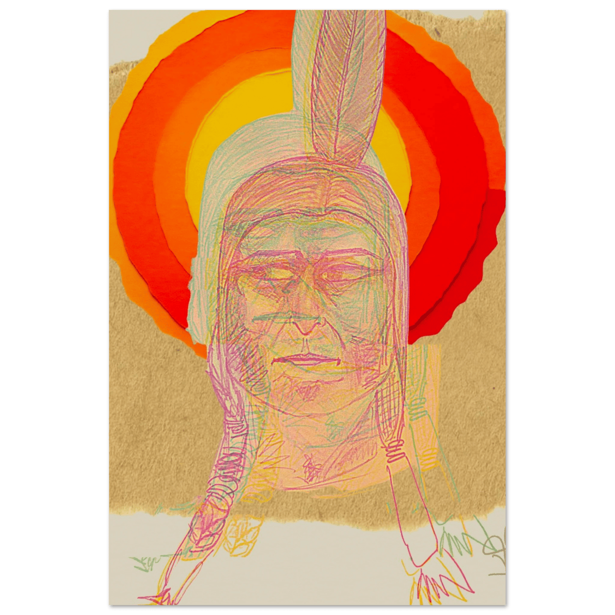 Sitting Bull, The Hunkpapa Lakota Holy Man Museum-Quality Matte Paper Poster - Livity Tree Art