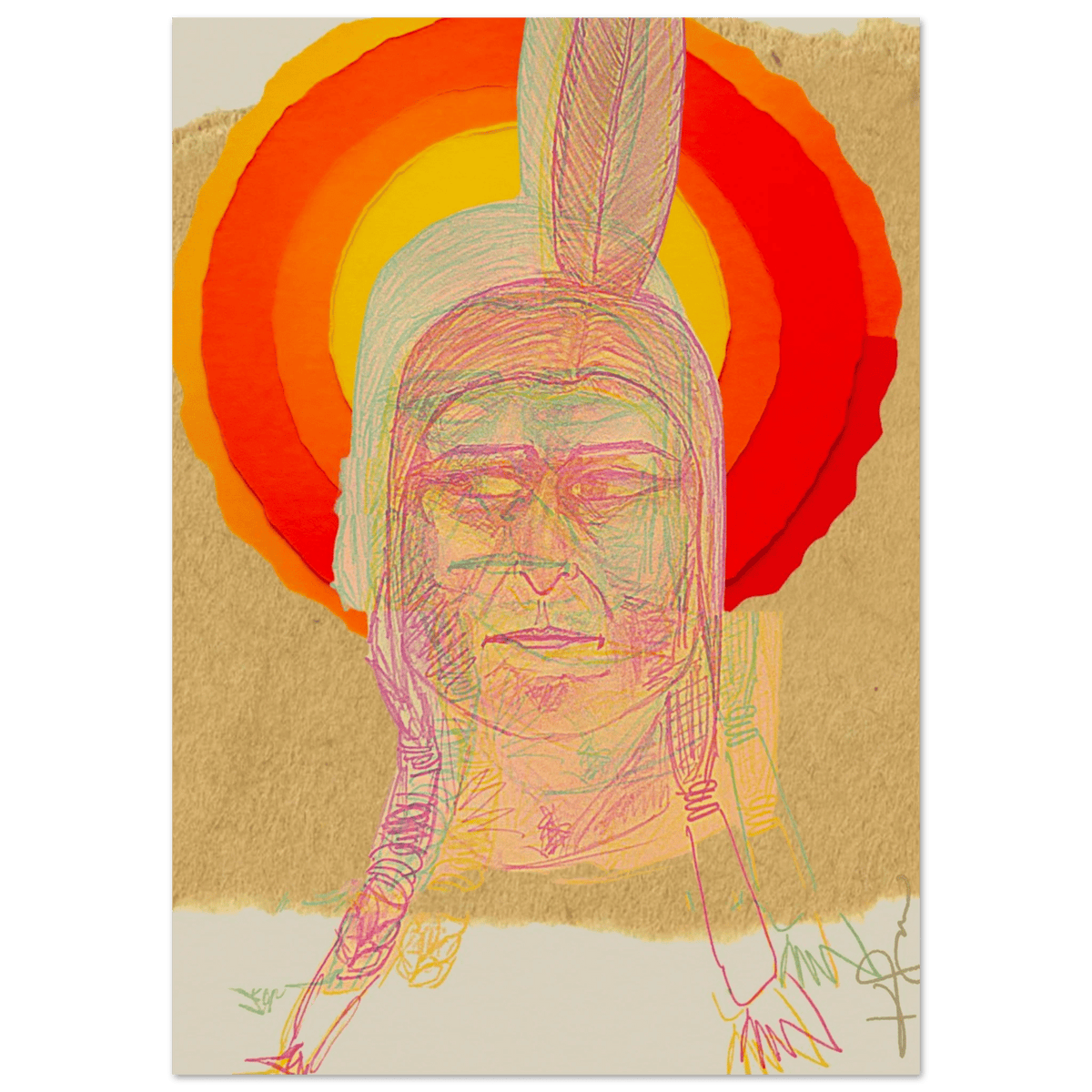 Sitting Bull, The Hunkpapa Lakota Holy Man Museum-Quality Matte Paper Poster - Livity Tree Art