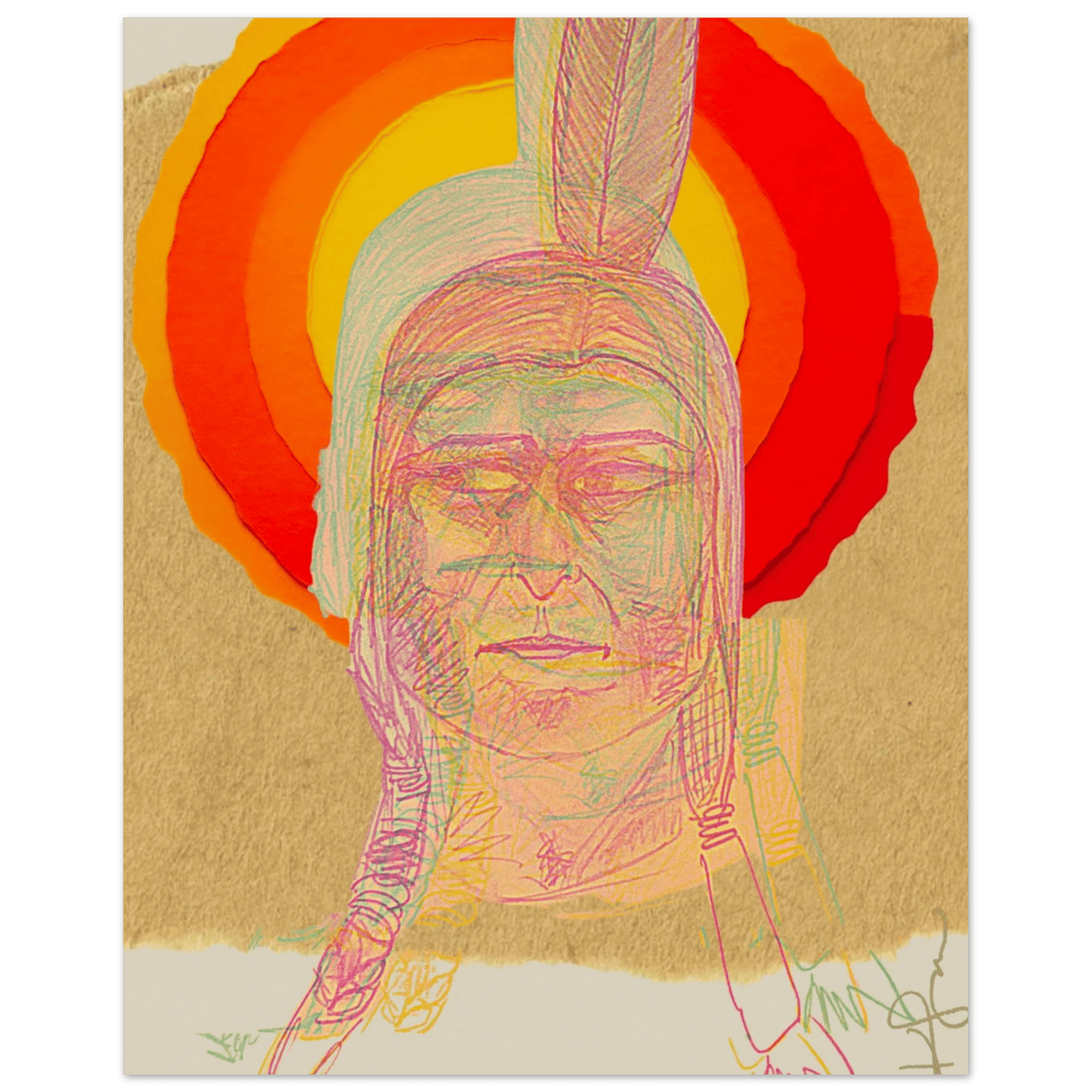Sitting Bull, The Hunkpapa Lakota Holy Man Museum-Quality Matte Paper Poster - Livity Tree Art
