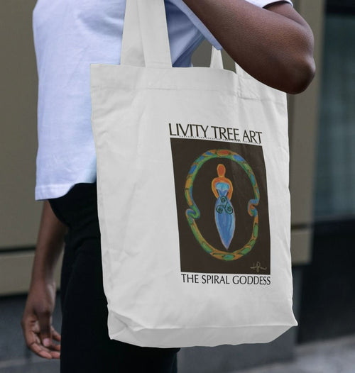 Spiral Goddess Colour Tote Bag - Livity Tree Art