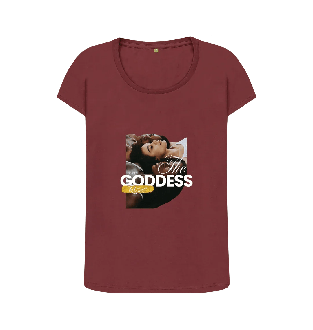 The Goddess Rises Women's Scoop Neck T-shirt - Livity Tree Art
