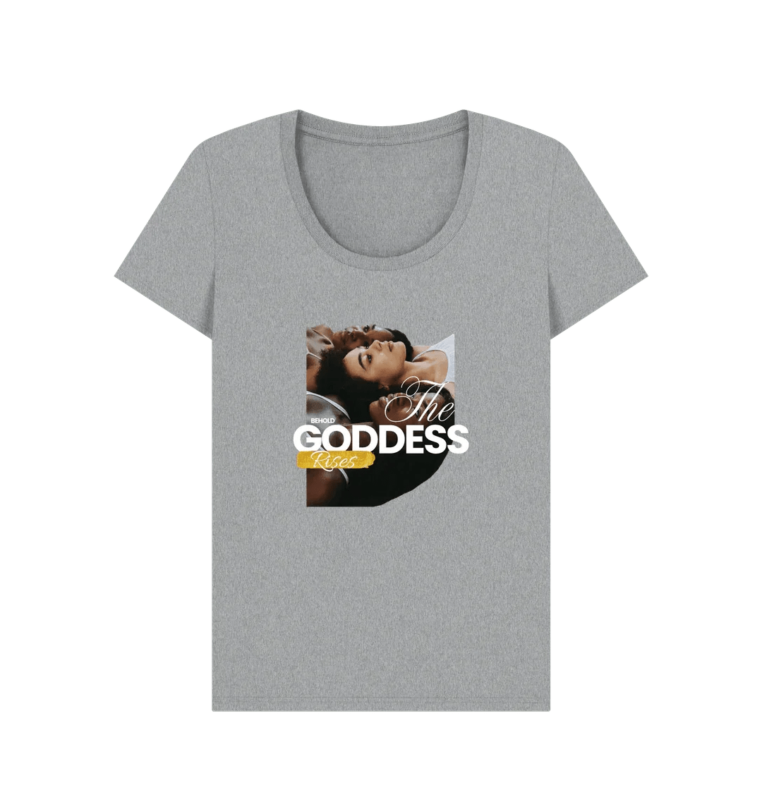 The Goddess Rises Women's Scoop Neck T-shirt - Livity Tree Art