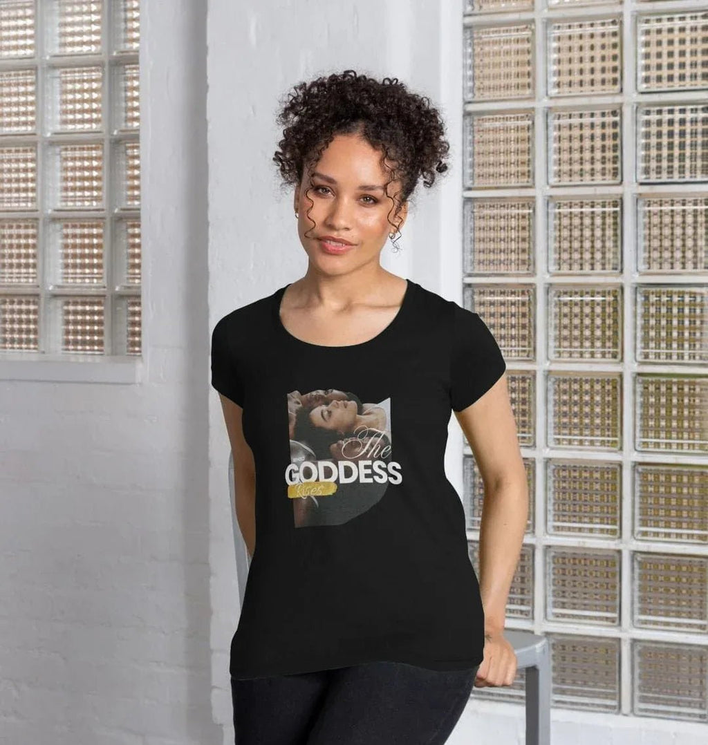 The Goddess Rises Women's Scoop Neck T-shirt - Livity Tree Art