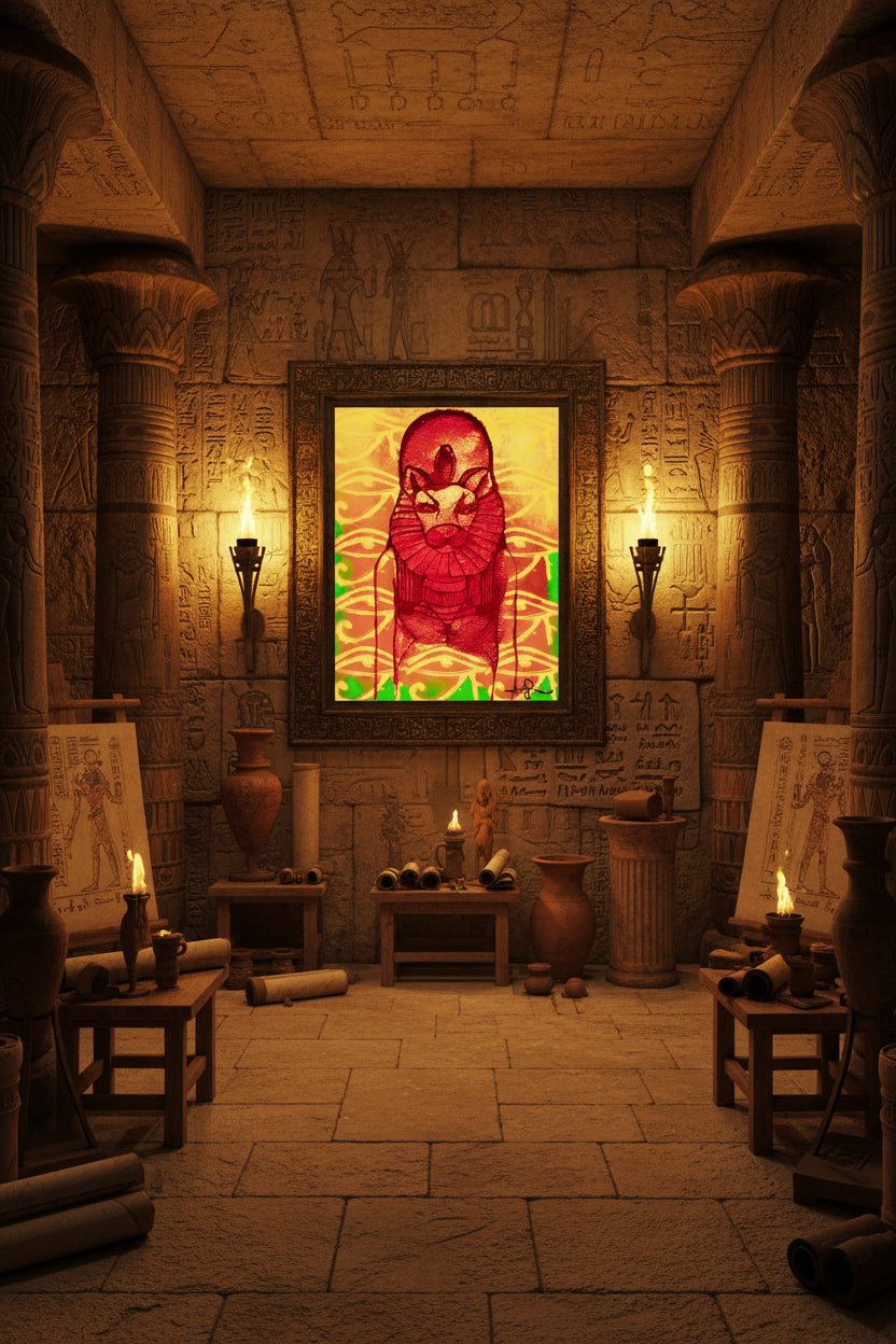 The Rastafarian Sekhmet Mother | Classic Semi - Glossy Paper Poster - Livity Tree Art