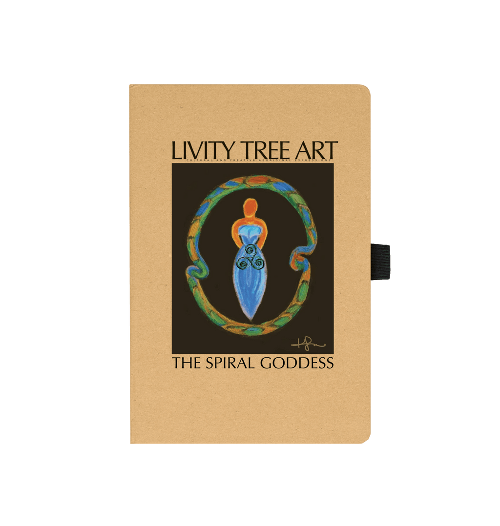 The Spiral Goddess Kraft Paper Notebook - Livity Tree Art