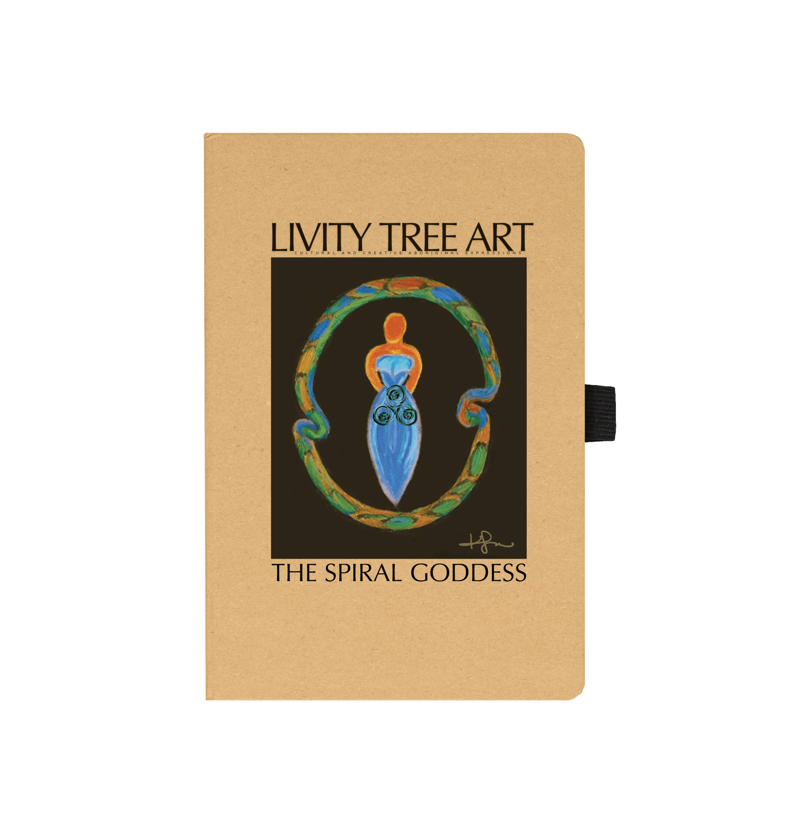 The Spiral Goddess Kraft Paper Notebook - Livity Tree Art