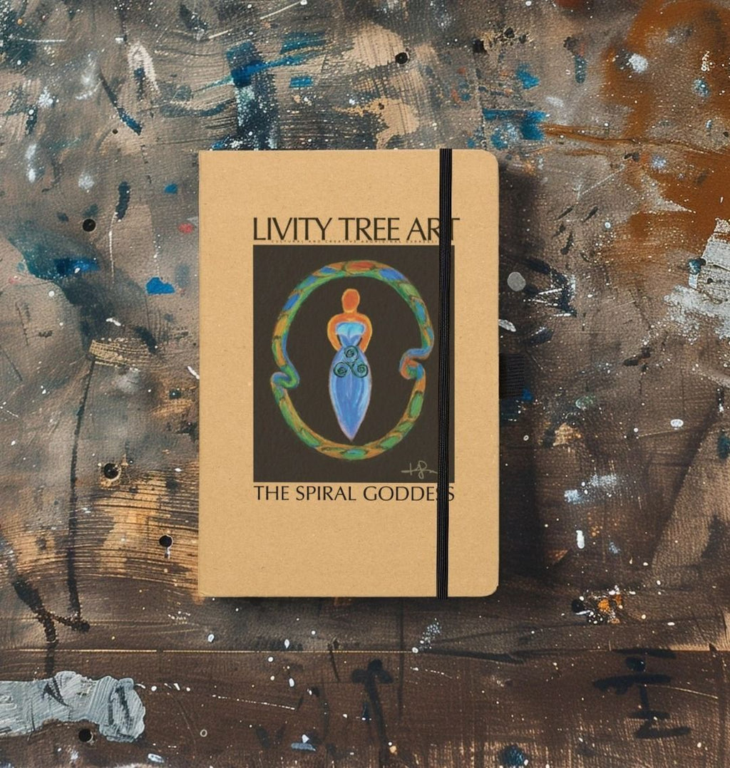 The Spiral Goddess Kraft Paper Notebook - Livity Tree Art