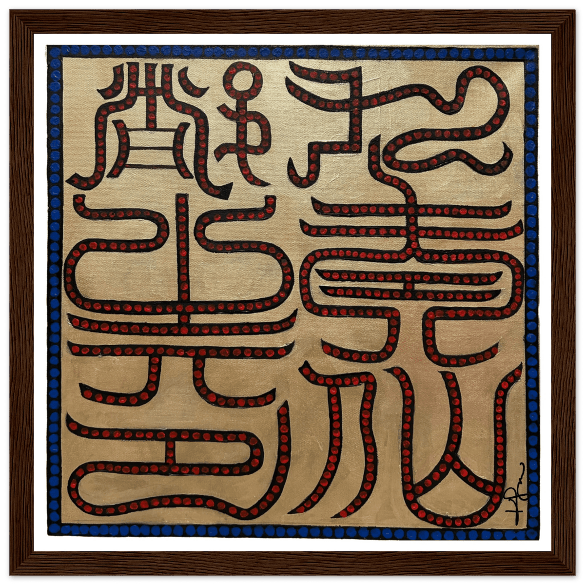 The Taoist Aboriginal Healing Talisman Fine Art Framed Poster - Livity Tree Art
