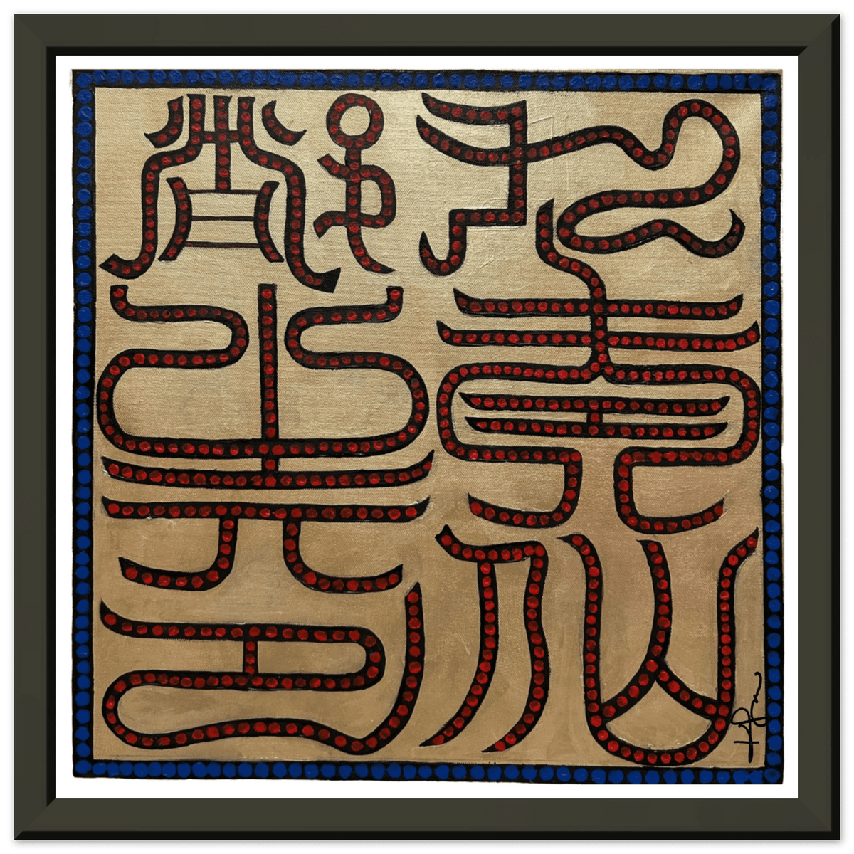 The Taoist Aboriginal Healing Talisman Fine Art Framed Poster - Livity Tree Art