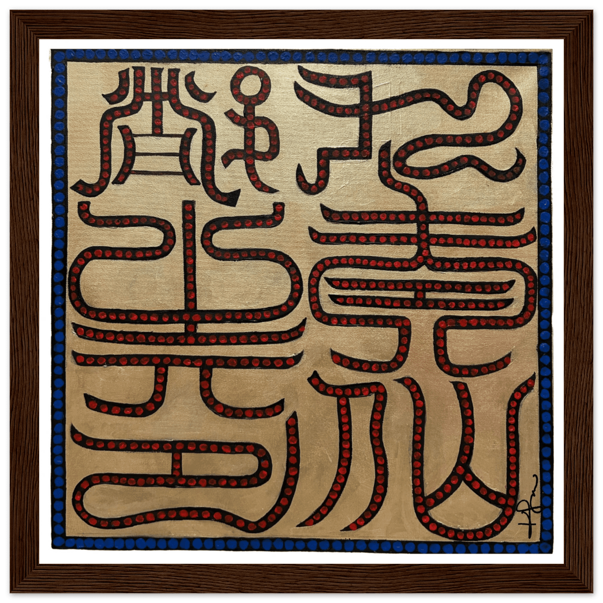 The Taoist Aboriginal Healing Talisman Fine Art Framed Poster - Livity Tree Art