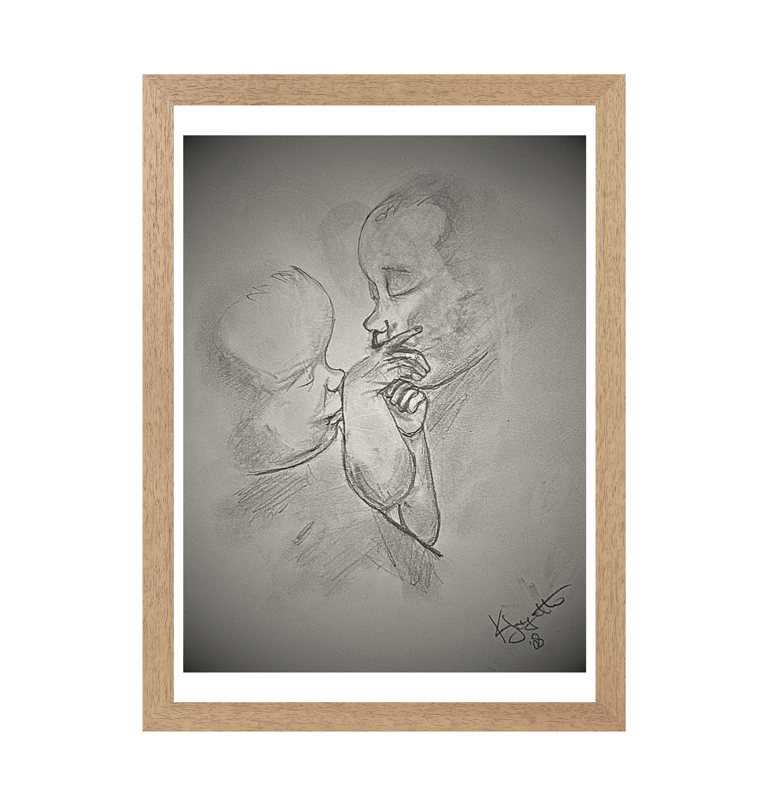 The Twins Portrait Art Print - Livity Tree Art
