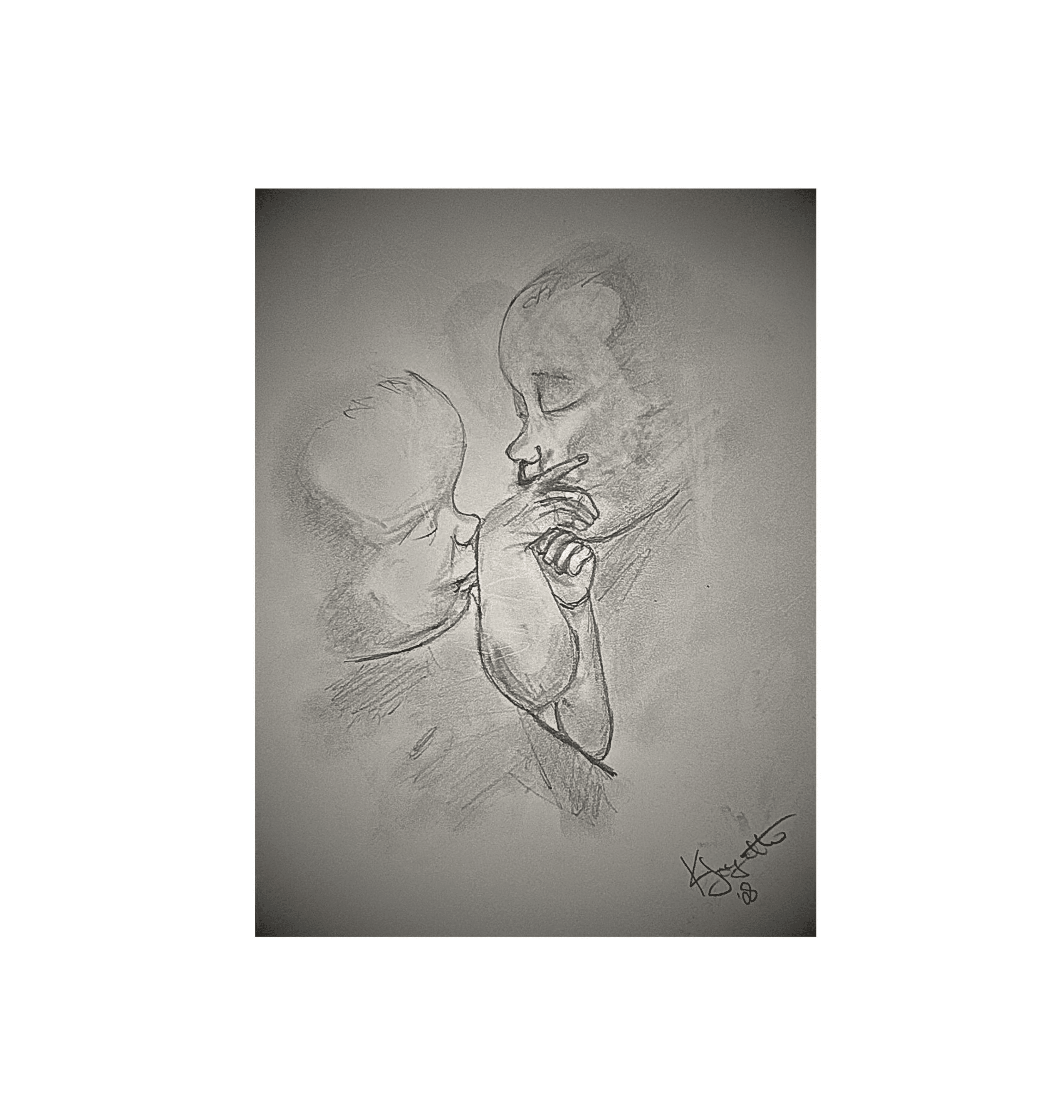 The Twins Portrait Art Print - Livity Tree Art