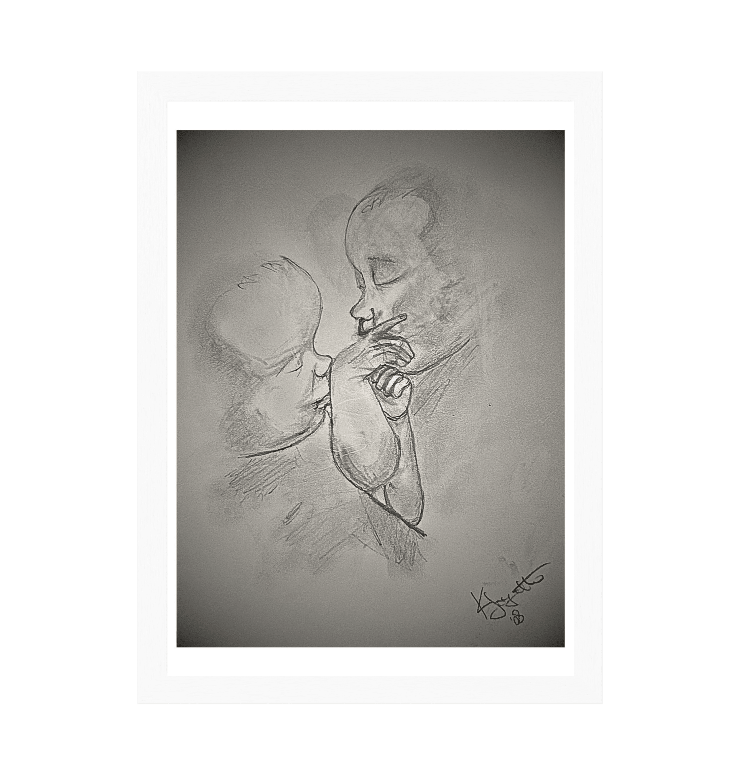 The Twins Portrait Art Print - Livity Tree Art
