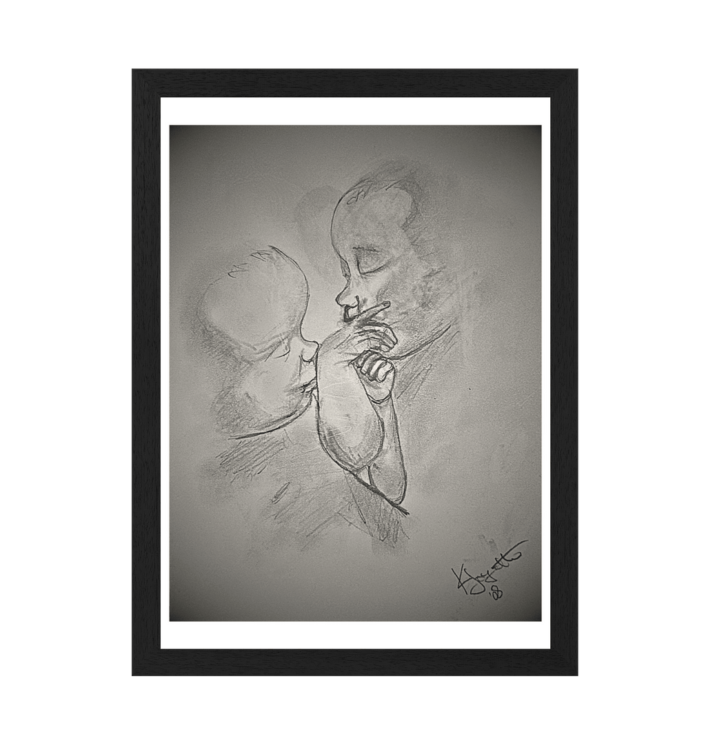 The Twins Portrait Art Print - Livity Tree Art