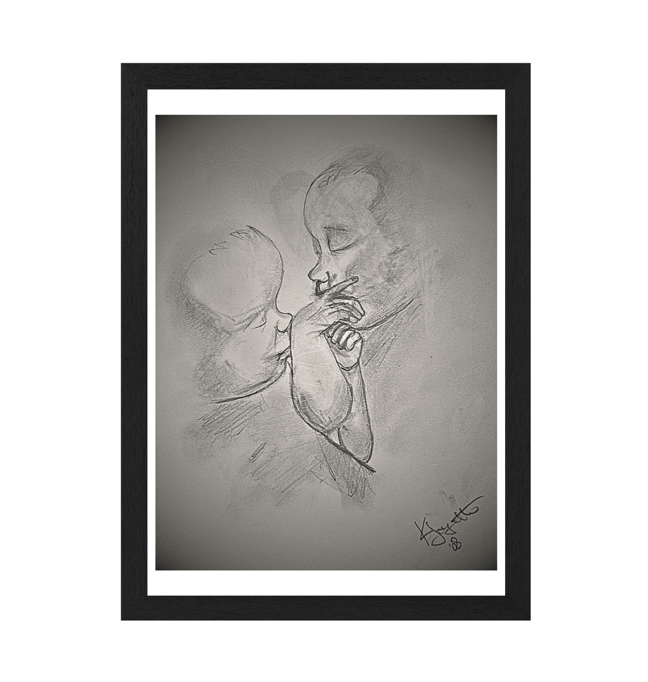 The Twins Portrait Art Print - Livity Tree Art