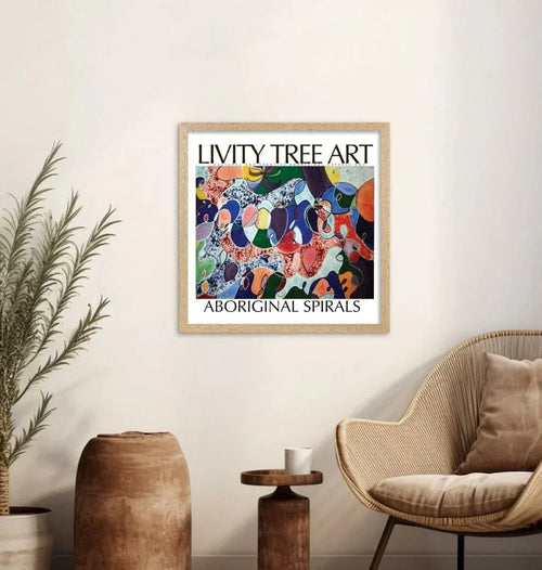Aboriginal Spirals Landscape Art Print - Livity Tree Art