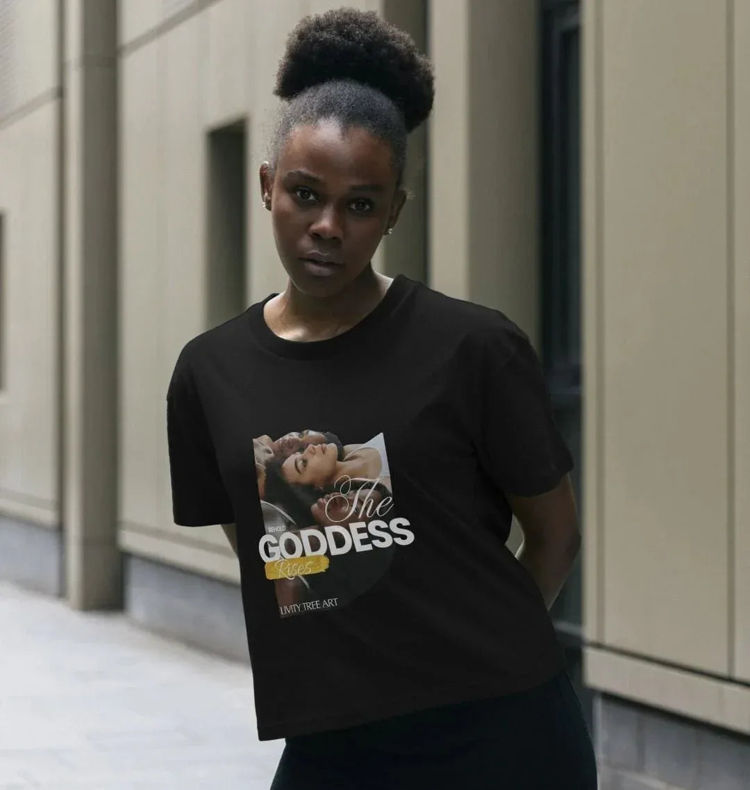 Goddess Rises Women's Boxy Tee - Livity Tree Art