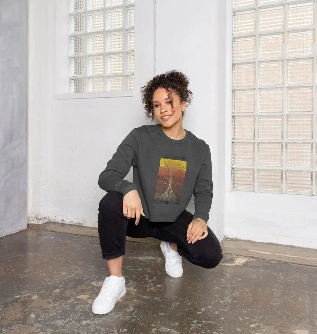 Livity Tree of Life Organic Women's Boxy Jumper - Livity Tree Art