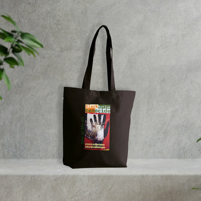 Native Black Genocide #1 Premium Heavyweight Totebag - Made with Recycled Materials | Tree of Life Art - Tree of Life Art