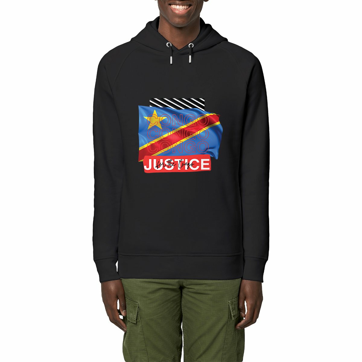 Justice for Congo Unisex Hoodie - Organic Cotton Premium | Tree of Life Art - Tree of Life Art
