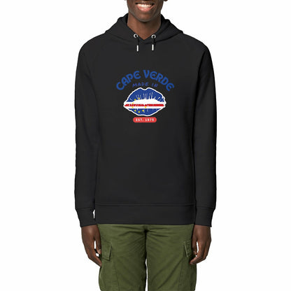 Made in Cape Verde Unisex Side Pocket Hoodie, Premium Organic Soft Ring Spun - Tree of Life Art
