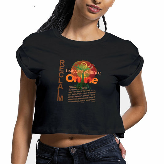 Reclaim 100% Organic Cotton Woman's Crop Top | Tree of Life Art - Tree of Life Art