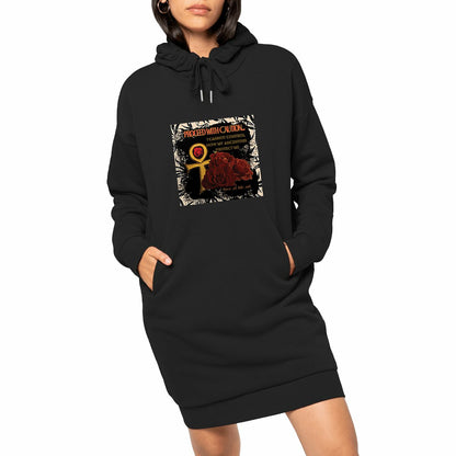 Ancestors Premium 100% Organic Cotton Woman's Hoodie Dress | Tree of Life Art - Tree of Life Art